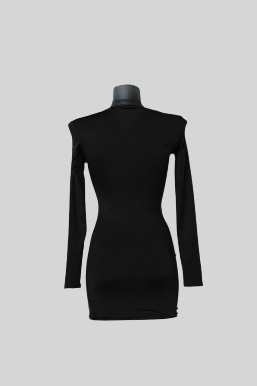 black dress with sequins